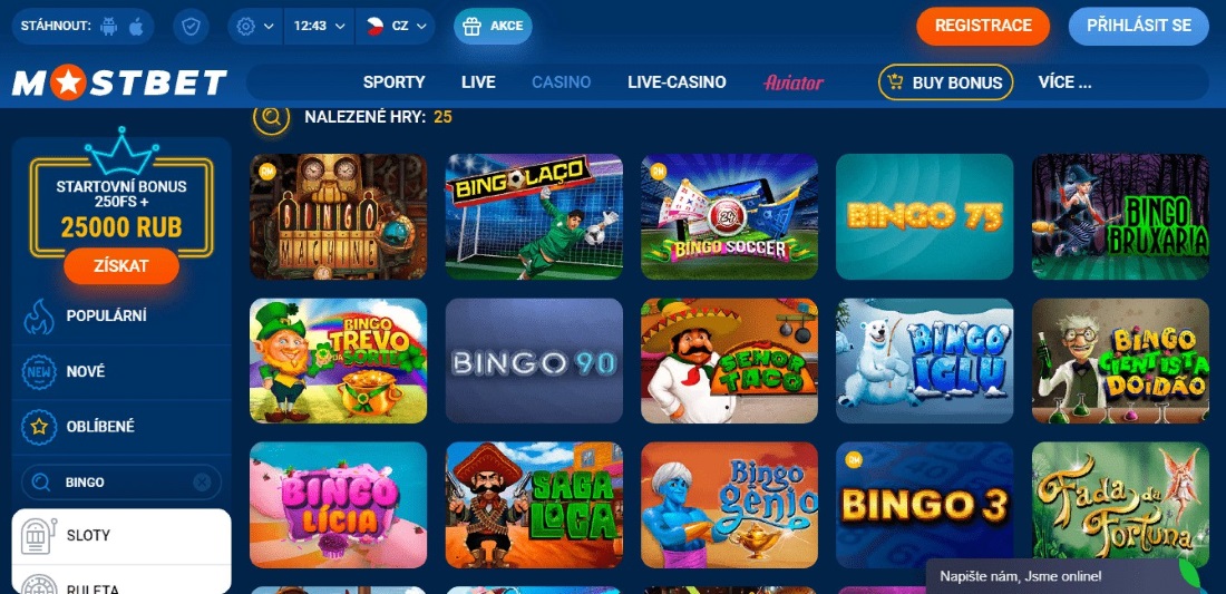 odrůdy bingo